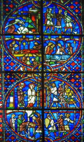성 니카시오 이야기의 장면들_by French Gothic Glass Painter_photo by Sharon Mollerus_in the Louvre Museum of Paris_France.jpg